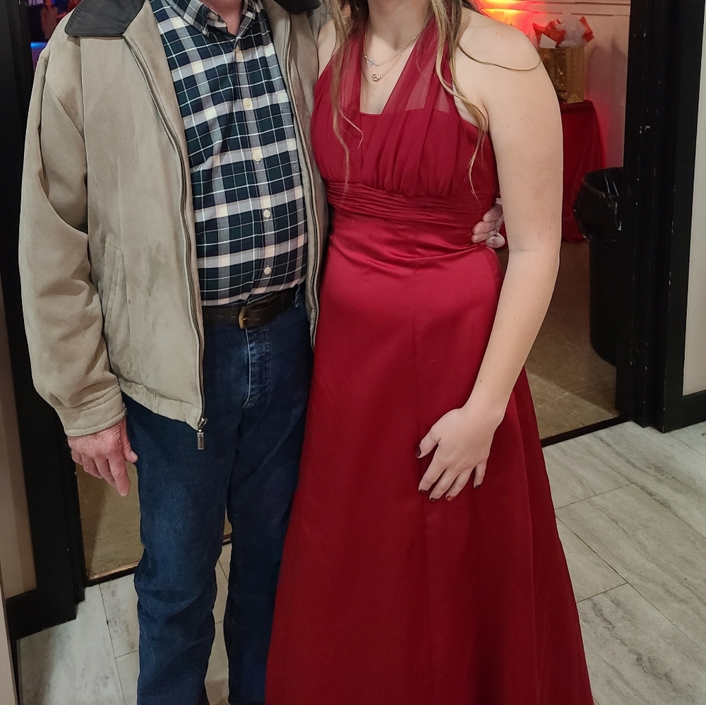 David Bridal Apple Red Dress